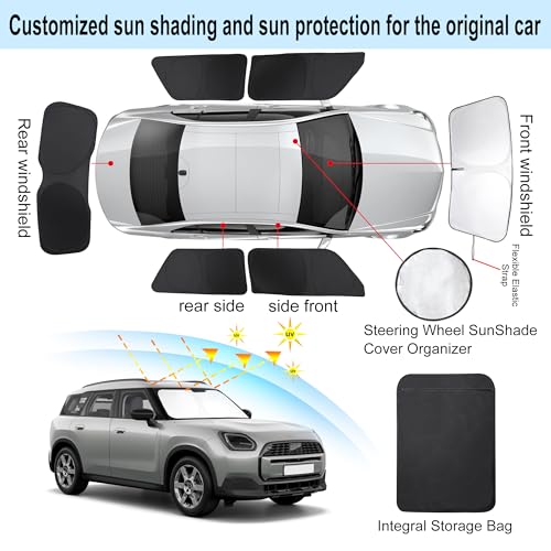 Window Shades for Mini Countryman Cooper F66 SUV 2024 (6 Count)