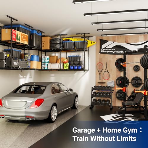 3x8 2 Tier Overhead Ceiling Garage Storage Rack