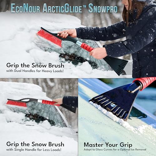 27" Aluminum Car Snow Scraper and Brush