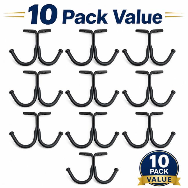10 Pcs Black Under Shelf Hooks