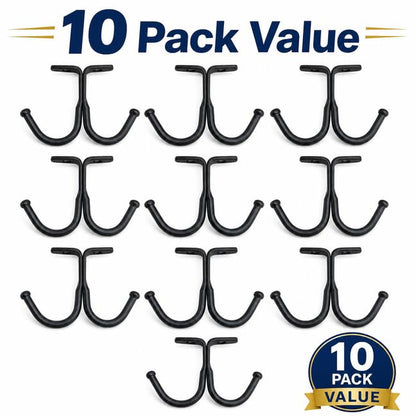 10 Pcs Black Under Shelf Hooks