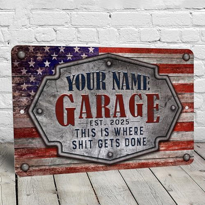 Garage Sign Personalized