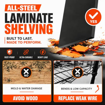 Garage Shelving 3000 LBS Adjustable Metal Storage Shelves