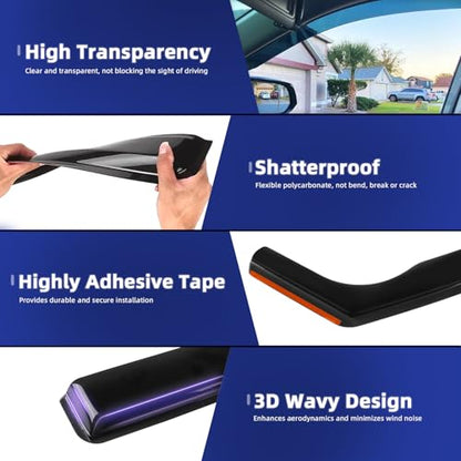 in Channel Window Visors Rain Guards Fit for Nissan Murano 2015 (4 Count)