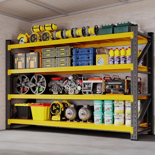 71" W Storage Shelves 5000lbs Garage Metal Shelving Heavy Duty Garage Shelves Adjustable Storage Shelves for Industrial