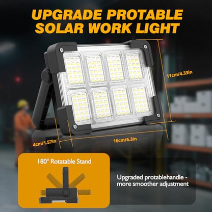 120W Solar Rechargeable 144 LED Work Light