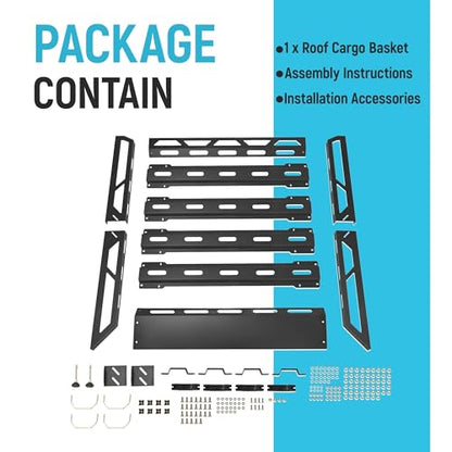 50" x 39" x 4.75" Roof Rack Cargo Basket W