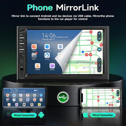 Car Stereo Double Din Radio with Bluetooth Car Audio Receivers