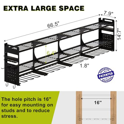 64" Garage Power Tool Wall Organizer
