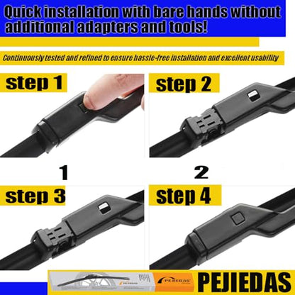 3 Replacement Wiper Blades For VW Volkswagen Golf 2015 2016 2017 2018 2019 2020 2021