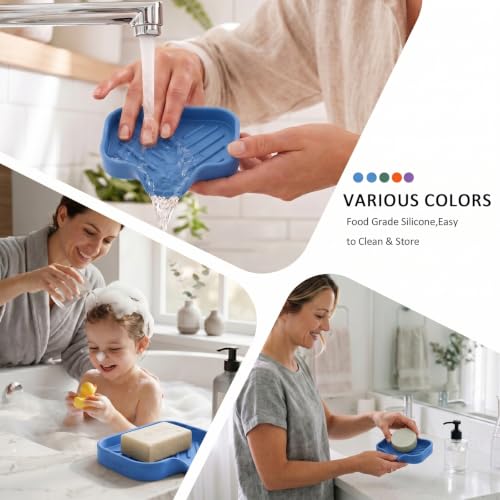 Silicone Soap Dish with Drain Spout