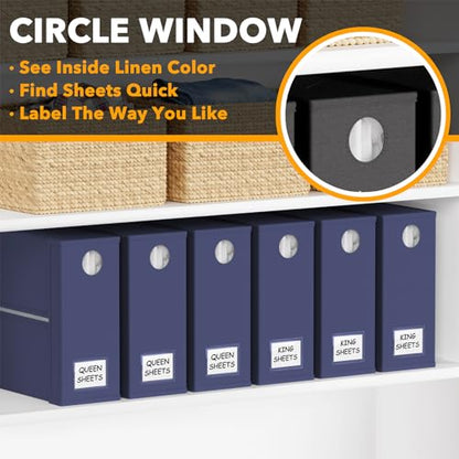 6 Pack Bed Sheet Organizers and Storage (6 Count)