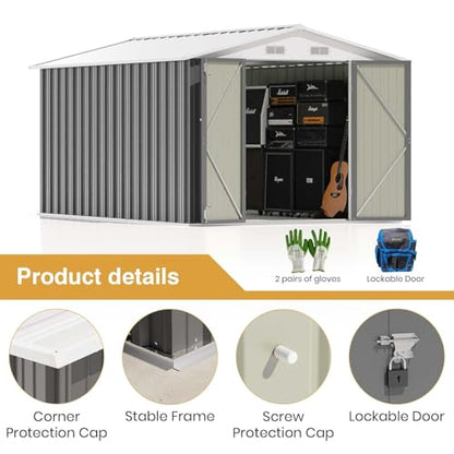 8x12 FT Outdoor Storage Shed