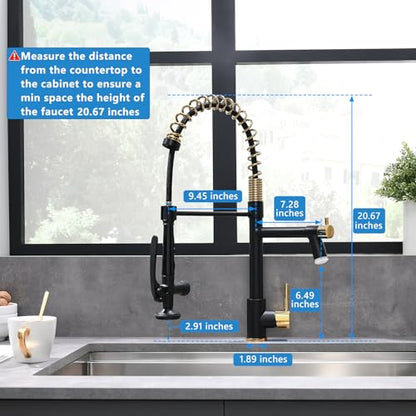 LED Kitchen Faucet with Pull Down Sprayer