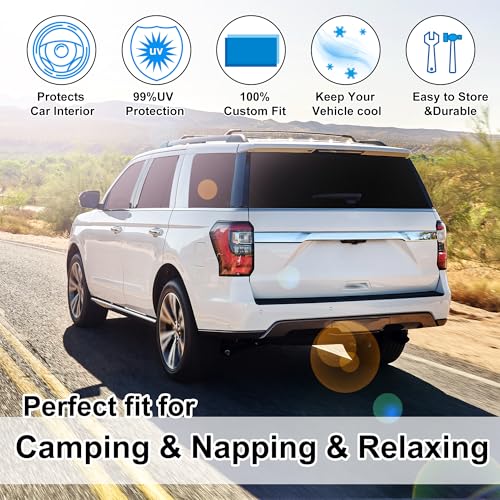 TTINGLU Window Shades for Ford Expedition SUV 2018 (8 Count)