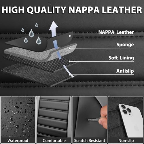 Nappa Leather Car Seat Covers Full Set
