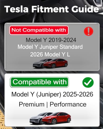 Floor Mats for 2026 2025 Tesla Model Y Premium & Performance (9 Count)