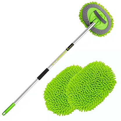 62" Car Wash Brush Mop Kit with Long Handle (2 Count)