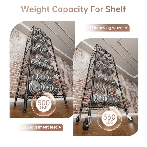 Small Wire 5 Adjustable Shelves Pantry Metal Shelf Floor Organizer