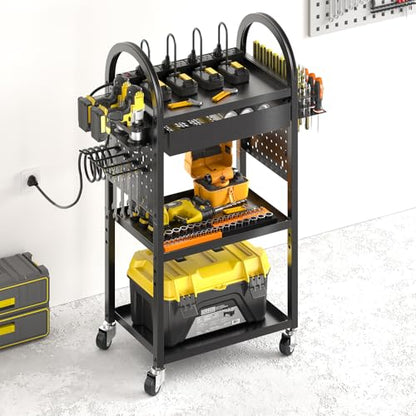 Power Tool Organizer Cart with 8