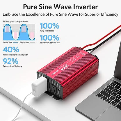 500W Pure Sine Wave Power Inverter