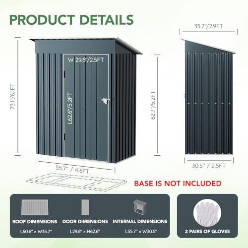 Vertical Outdoor Steel Storage Shed