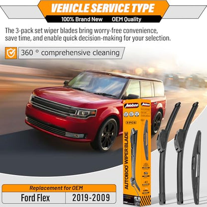 Windshield Wiper Blade Replacement for Ford Flex 2009