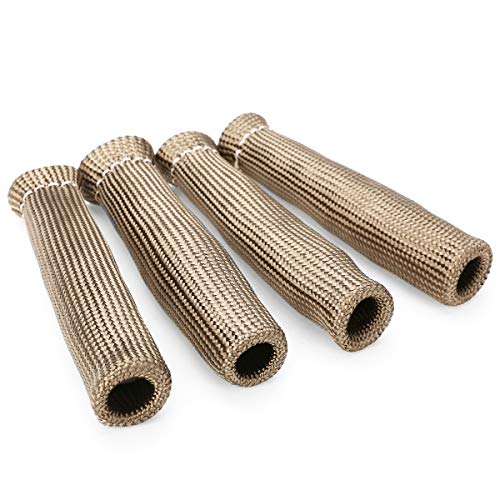 Titanium Spark Plug Wire Boots Thermal Protection Insulator Sleeve (8 Count)