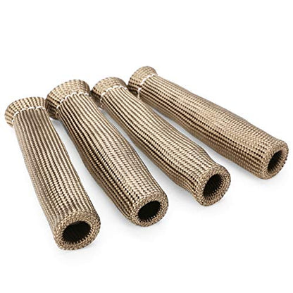 Titanium Spark Plug Wire Boots Thermal Protection Insulator Sleeve (8 Count)