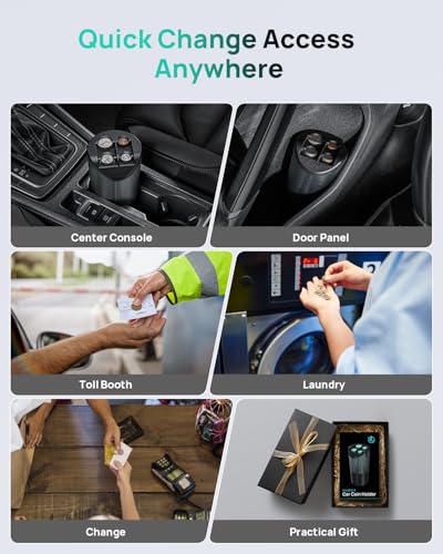 Large Capacity Coin Holder for Car Change Organizer
