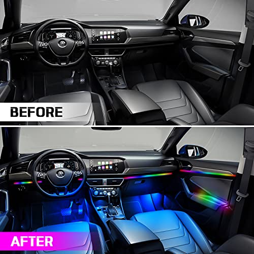 Dreamcolor Acrylic Interior Car Light 10 in 1 Automotive Ambient Light Kits with APP Control 16 Million Color 175 inches Fiber Optic Car LED Strip Light