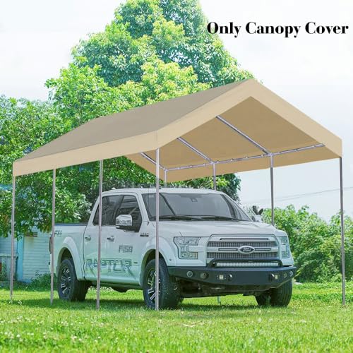 Rutile 10'x20' Carport Canopy ONLY Tent Garage Replacement Top Tarp Car Shelter Cover w