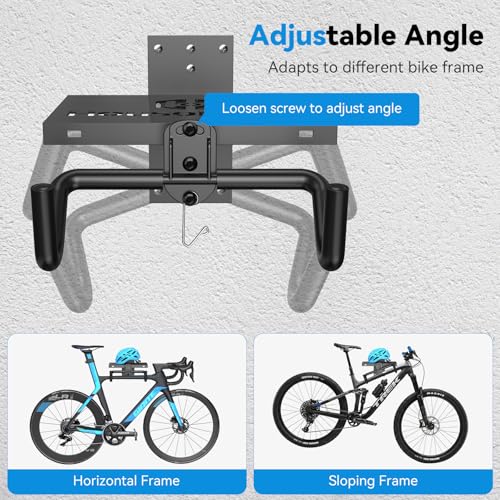 Bike Wall Mount Horizontal with Shelf EVA Foam Padded