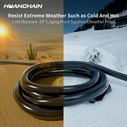Outdoor Black Extension Cord 100 FT Waterproof 16