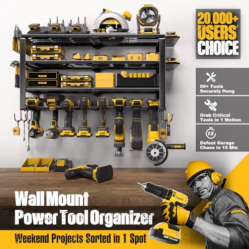 420LB Capacity Power Tool Organizer with Charging Station & 6 Outlets