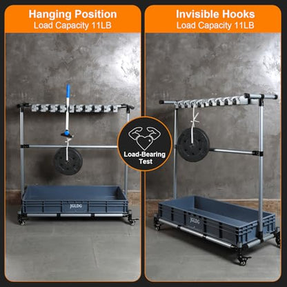 Mop and Broom Holder with Wheels
