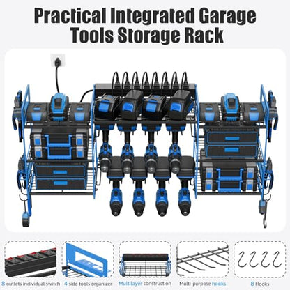 Blue Power Tool Organizer Wall Mount (15 Count)