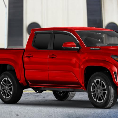 Tape on Extra Durable Rain Guards for Toyota Tacoma Double Cab 2024 (4 Count)
