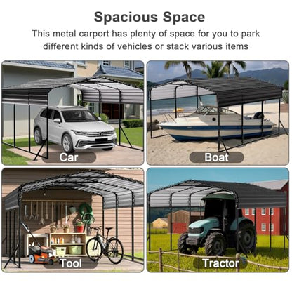 10x15FT Heavy Duty Metal Carport