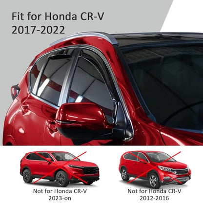 in Channel Extra Durable Rain Guards for Honda CR (4 Count)
