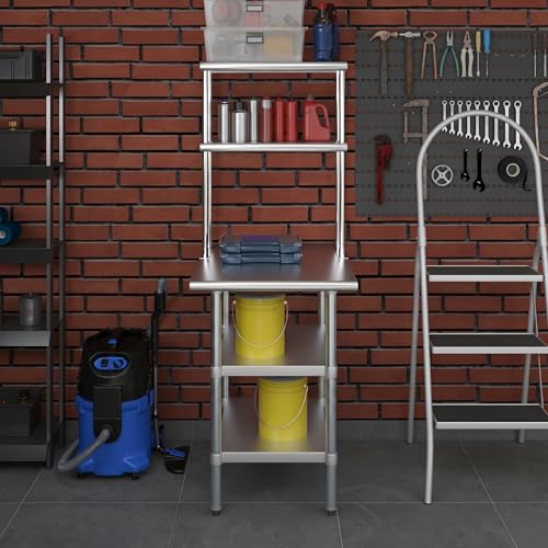 Stainless Steel Work Table with 2 Shelves