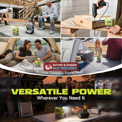 220W Portable Power Inverter Compatible with Ryobi 18V Battery