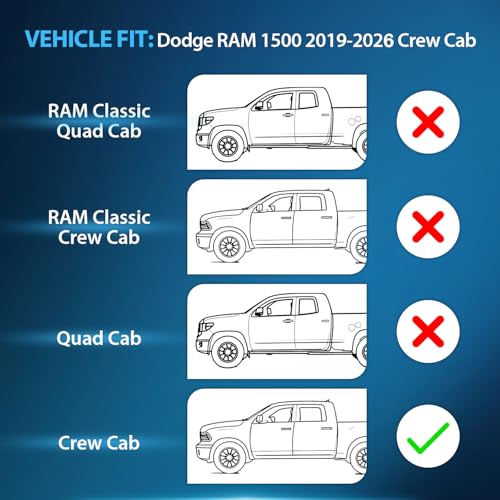 in Channel Rain Guards for Dodge Ram 1500 Crew Cab 2019