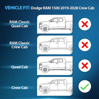 in Channel Rain Guards for Dodge Ram 1500 Crew Cab 2019