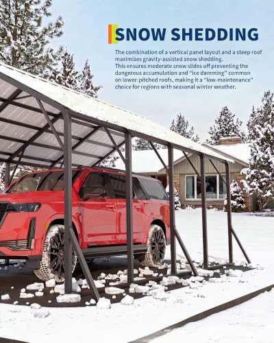 13x21x11 ft Vertical Roof Metal Carport Kit