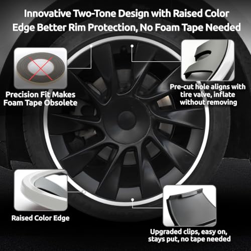 Wheel Rim Protector for Tesla Model Y 20 Inch Induction Wheels All (4 Count)