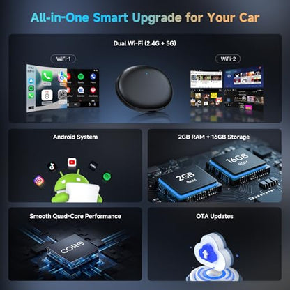 AD5 AI Box Wireless CarPlay Adapter & Android Auto