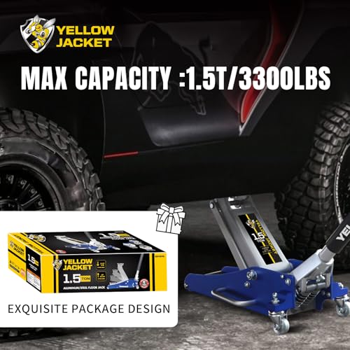 Floor Jack 1.5 Ton Aluminum ＆ Steel Low Profile 3