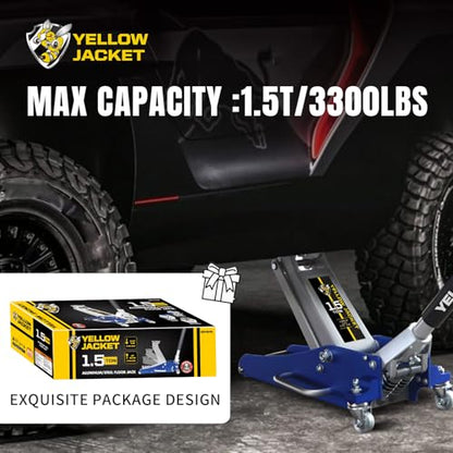 Floor Jack 1.5 Ton Aluminum ＆ Steel Low Profile 3