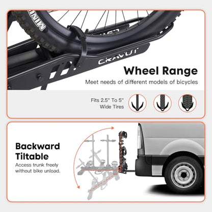 CyberRack S3 Ebike Rack 300lbs Capacity for 3 Ebikes